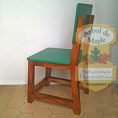 silla-bicolor en madera Quito Guayaquil Loja