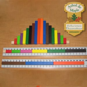Comprar regletas Cuisenaire en madera Quito, Loja, Lago Agrio, Puyo, Tena, Shushufindi
