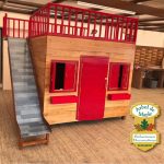 Compra Casita de juegos en madera para patio, con resbaladera