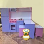 Comprar cocina infantil grande de madera con mesa, Quito Guayaquil, Manta, Milagro, Machala