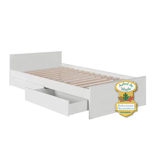 Comprar Cama con cajones en Madera sólida clásica blanca, Quito, Guayaquil, Santo Domingo