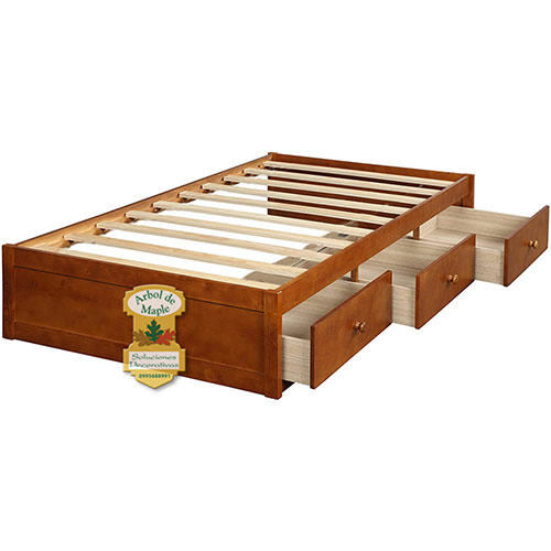 Comprar Cama con cajones en Madera sólida Mercury, Quito, Guayaquil, Riobamba, Babahoyo, Puyo