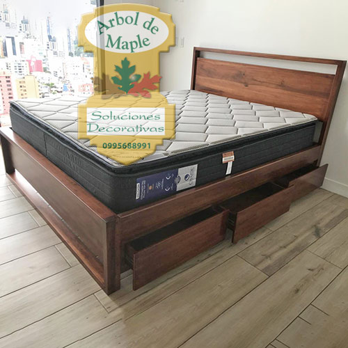 Comprar Cama con cajones en Madera sólida, Quito, Guayaquil, Quevedo, Puyo