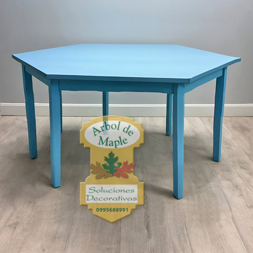 Comprar mesa hexagonal en madera, Tena, Puyo, Zamora, El Coca, Macas, Riobamba