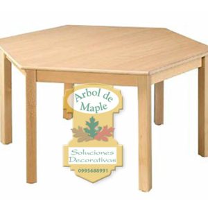 Comprar mesa hexagonal en madera ,Quito Guayaquil