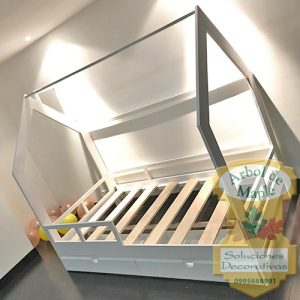 Cama montessori Casita con cama nido, barandas, con cerca en madera Cumbayá Samborondón, Loja Quito, Lago Agrio, Quevedo, Daule, Durán, Salinas, Playas