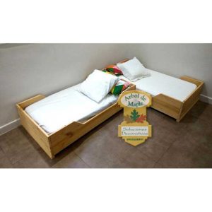 Cama montessori al piso en madera. Cumbayá Samborondón, Loja Quito, Lago Agrio, Quevedo, Daule, Durán,