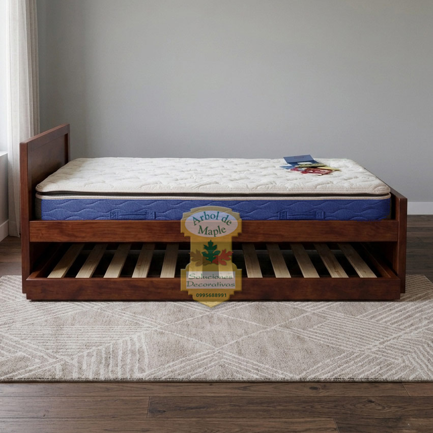 cama nido en madera sólida. Quito, Guayaquil, Machala, Manta, Babahoyo, Loja, Lago Agrio