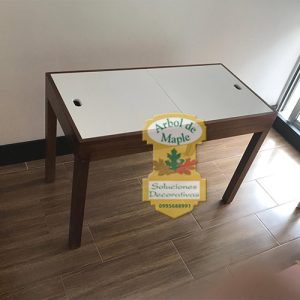 Mesa sensorial agua y arena y escritorio. Quito Guayaquil, Manta, Latacunga, Ambato. En madera