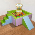 Piscina de pelotas con rampa y grada, Quito, Guayaquil, Puyo, Tena Lago, Agrio, Durán, Manta, Machala